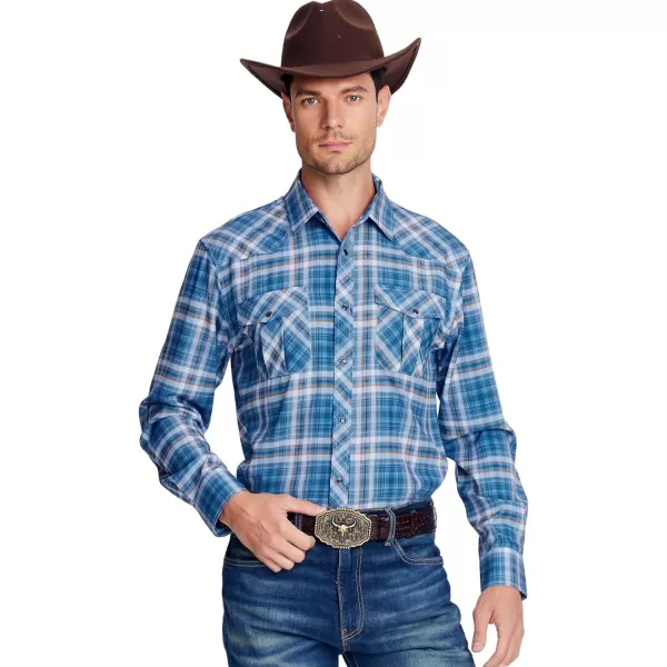 Alex Vando Mens Western Shirts Long Sleeve Casual Cowboy Shirts for Men