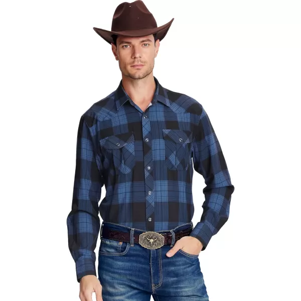 Alex Vando Mens Western Shirts Long Sleeve Casual Cowboy Shirts for Men