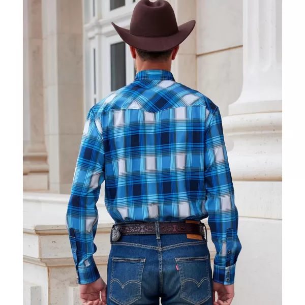 Alex Vando Mens Western Shirts Long Sleeve Casual Cowboy Shirts for Men