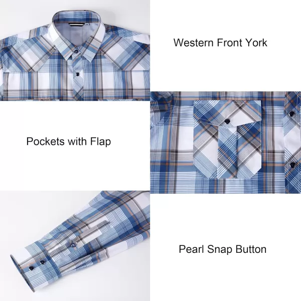 Alex Vando Mens Western Shirts Long Sleeve Casual Cowboy Shirts for Men