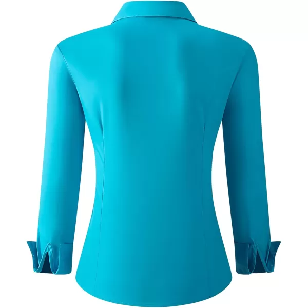Alex Vando Womens Button Down Shirt Wrinkle Free Casual Long Sleeve Work Blouse Tops