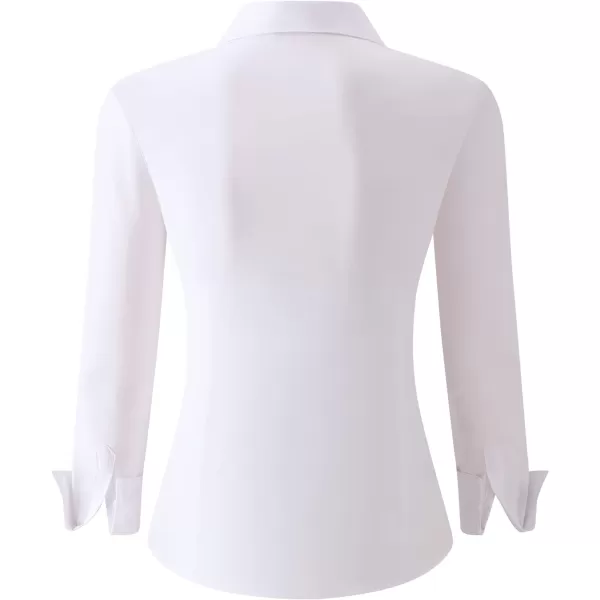 Alex Vando Womens Dress Shirts Wrinkle Free Regular Fit Long Sleeve Stretch Work Shirt