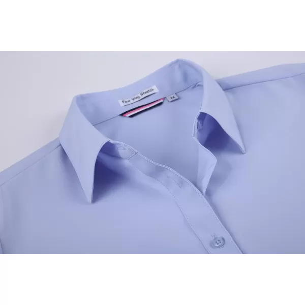 Alex Vando Womens Dress Shirts Wrinkle Free Regular Fit Long Sleeve Stretch Work Shirt