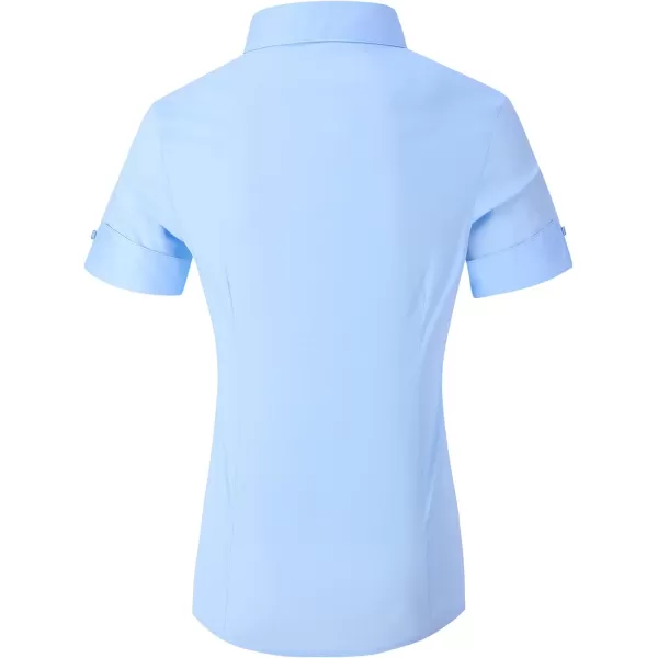 Alex Vando Womens Dress Shirts Wrinkle Free Regular Fit Long Sleeve Stretch Work Shirt