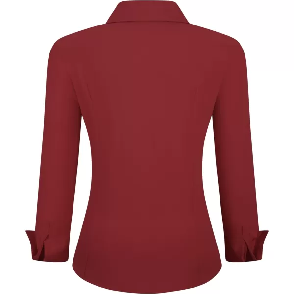 Alex Vando Womens Dress Shirts Wrinkle Free Regular Fit Long Sleeve Stretch Work Shirt