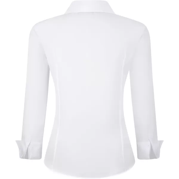 Alex Vando Womens Dress Shirts Wrinkle Free Regular Fit Long Sleeve Stretch Work Shirt