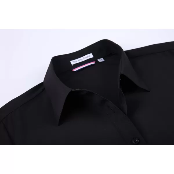 Alex Vando Womens Dress Shirts Wrinkle Free Regular Fit Long Sleeve Stretch Work Shirt