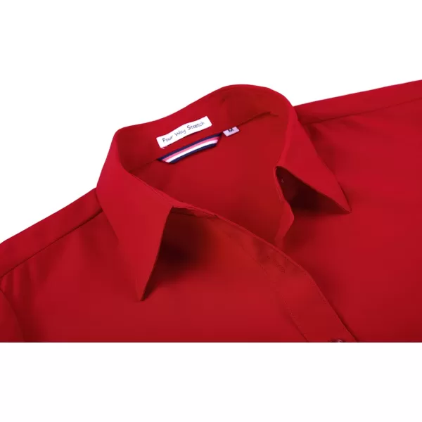 Alex Vando Womens Dress Shirts Wrinkle Free Regular Fit Long Sleeve Stretch Work Shirt