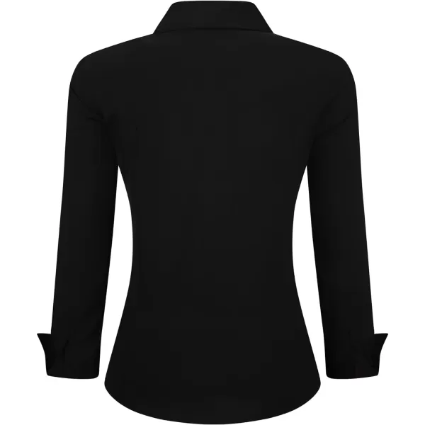 Alex Vando Womens Dress Shirts Wrinkle Free Regular Fit Long Sleeve Stretch Work Shirt