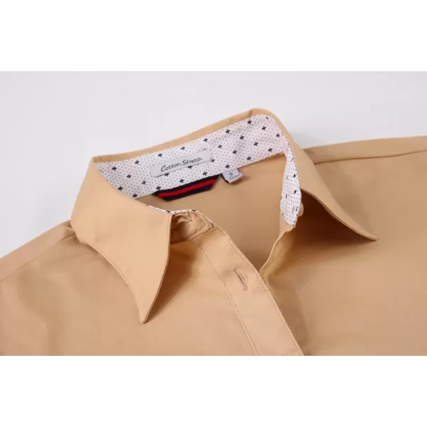Alex Vando Womens Dress Shirts Wrinkle Free Regular Fit Long Sleeve Stretch Work Shirt