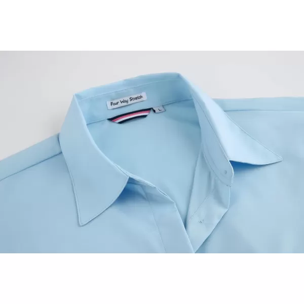 Alex Vando Womens Dress Shirts Wrinkle Free Regular Fit Long Sleeve Stretch Work Shirt