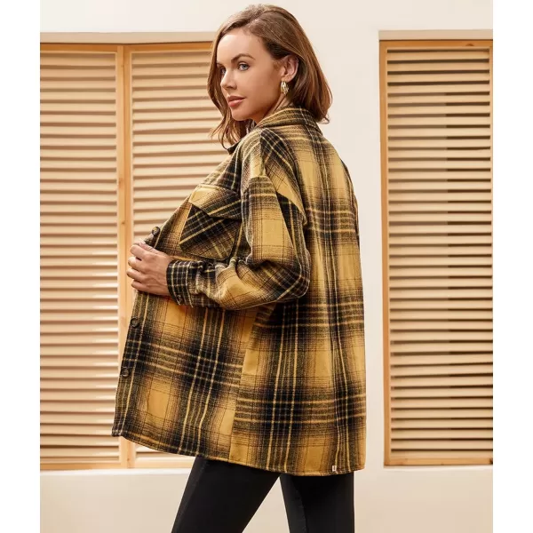 Alex Vando Womens Flannel Shirt Regular Long Sleeve Button Down Flannel Shirts for Women