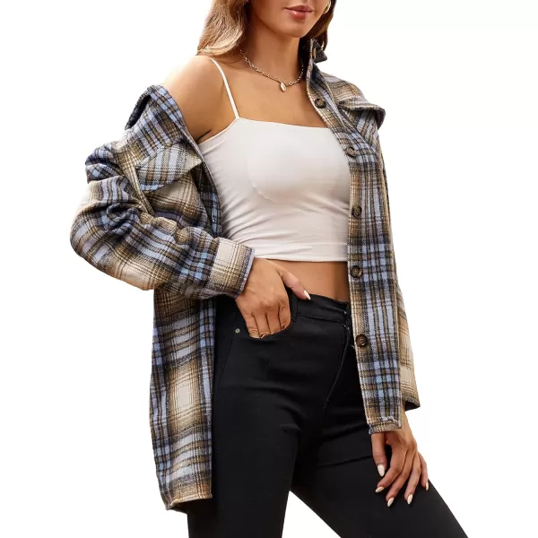 Alex Vando Womens Flannel Shirt Regular Long Sleeve Button Down Flannel Shirts for Women