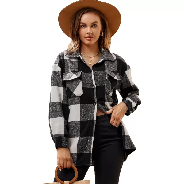 Alex Vando Womens Flannel Shirt Regular Long Sleeve Button Down Flannel Shirts for Women