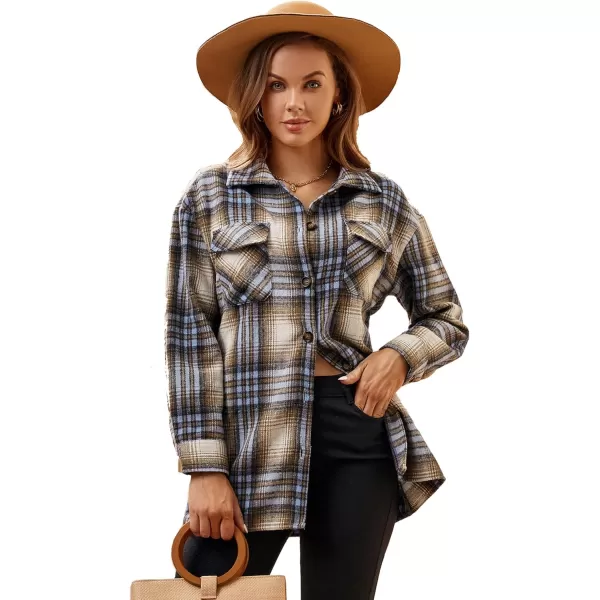 Alex Vando Womens Flannel Shirt Regular Long Sleeve Button Down Flannel Shirts for Women