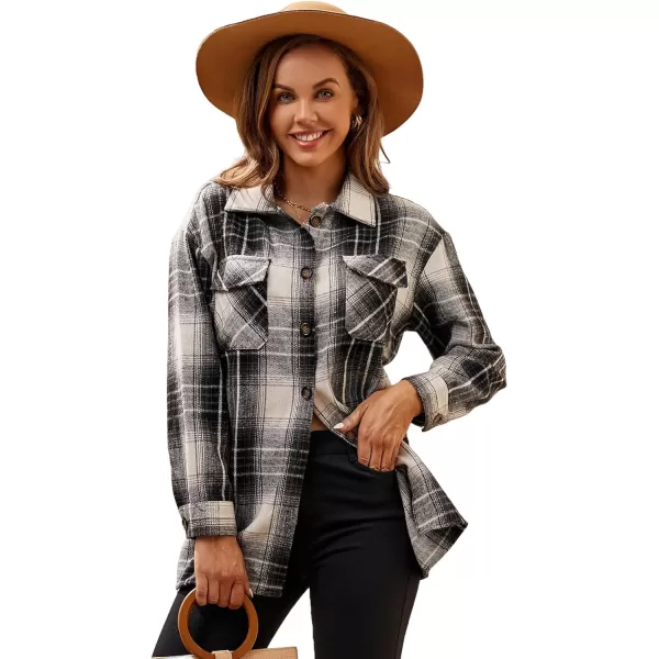 Alex Vando Womens Flannel Shirt Regular Long Sleeve Button Down Flannel Shirts for Women