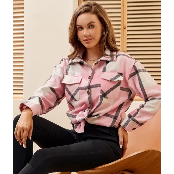 Alex Vando Womens Flannel Shirt Regular Long Sleeve Button Down Flannel Shirts for Women
