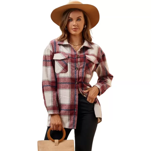 Alex Vando Womens Flannel Shirt Regular Long Sleeve Button Down Flannel Shirts for Women