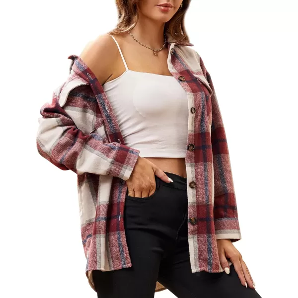 Alex Vando Womens Flannel Shirt Regular Long Sleeve Button Down Flannel Shirts for Women