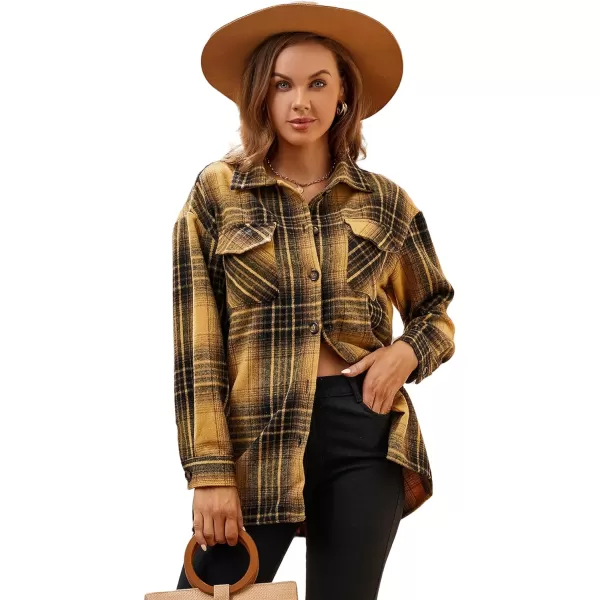Alex Vando Womens Flannel Shirt Regular Long Sleeve Button Down Flannel Shirts for Women