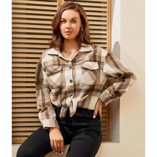 Alex Vando Womens Flannel Shirt Regular Long Sleeve Button Down Flannel Shirts for Women