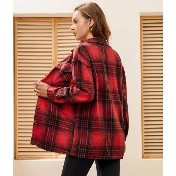 Alex Vando Womens Flannel Shirt Regular Long Sleeve Button Down Flannel Shirts for Women