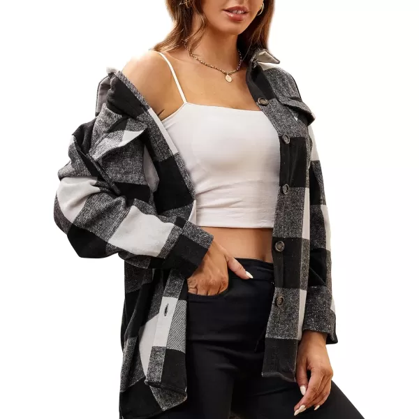 Alex Vando Womens Flannel Shirt Regular Long Sleeve Button Down Flannel Shirts for Women