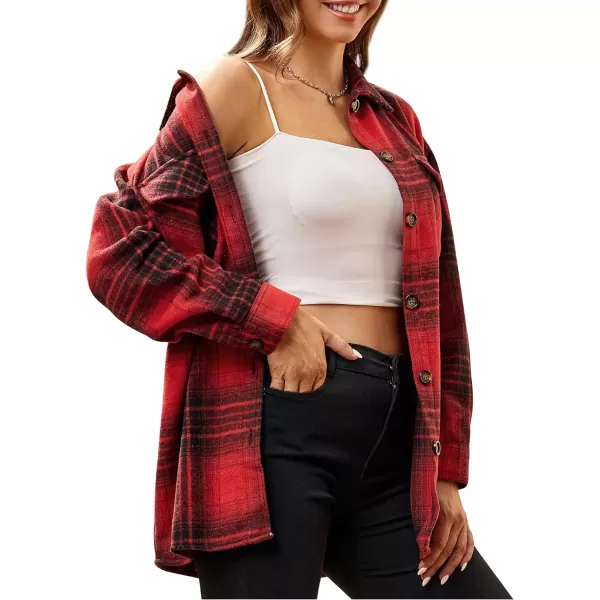 Alex Vando Womens Flannel Shirt Regular Long Sleeve Button Down Flannel Shirts for Women