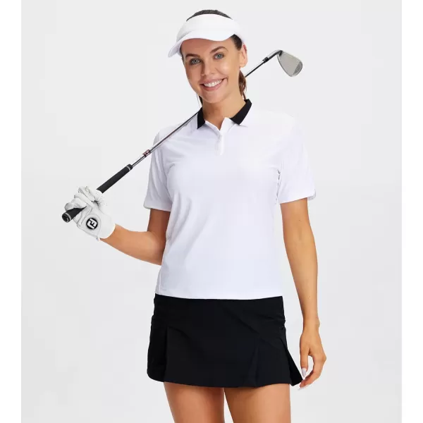 Alex Vando Women's Golf Shirts Moisture Wicking Short Sleeve Tops Solid Casual Shirts for Women