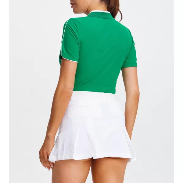 Alex Vando Women's Golf Shirts Moisture Wicking Short Sleeve Tops Solid Casual Shirts for Women