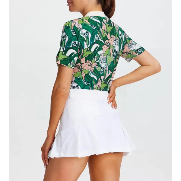 Alex Vando Women's Golf Shirts Moisture Wicking Short Sleeve Tops Solid Casual Shirts for Women