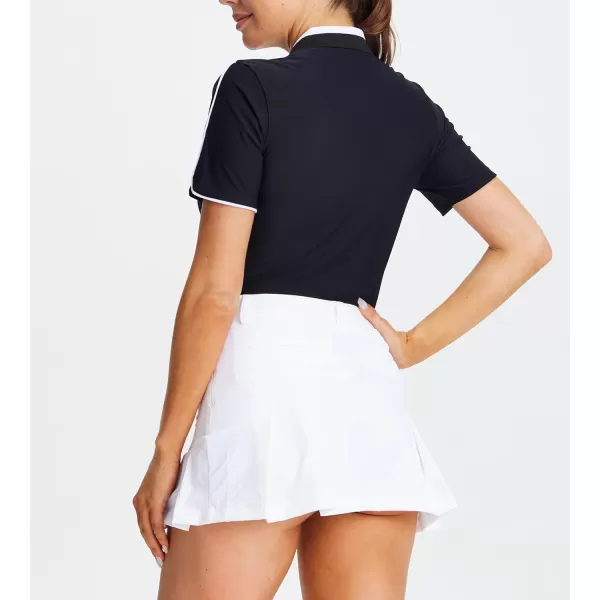 Alex Vando Women's Golf Shirts Moisture Wicking Short Sleeve Tops Solid Casual Shirts for Women