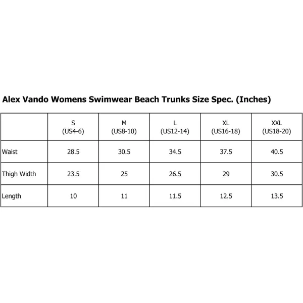 Alex Vando Womens Swimwear Shorts Beach Boardshort Trunks