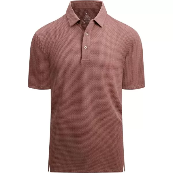 Alex Vando Mens Bubble Jacquard Polo Shirt Super Stretch Short Sleeve Polo Shirts for Men