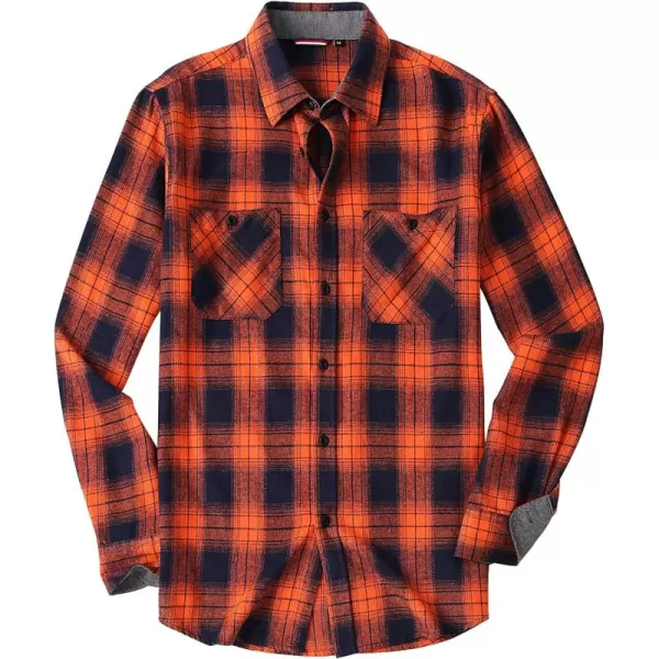 Alex Vando Mens Button Down Shirts Regular Fit Long Sleeve Casual Plaid Flannel Shirt