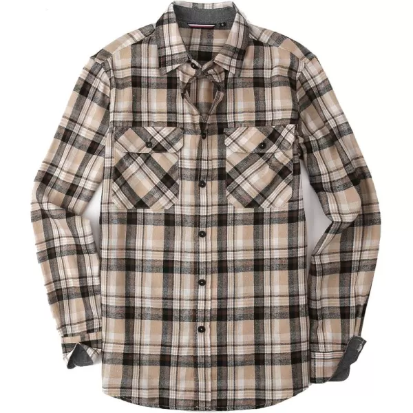 Alex Vando Mens Button Down Shirts Regular Fit Long Sleeve Casual Plaid Flannel Shirt