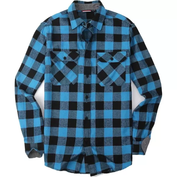 Alex Vando Mens Button Down Shirts Regular Fit Long Sleeve Casual Plaid Flannel Shirt
