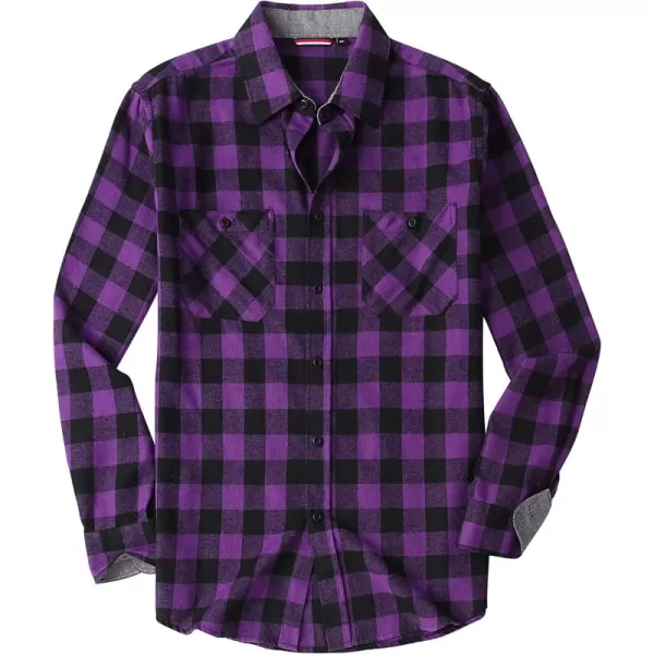 Alex Vando Mens Button Down Shirts Regular Fit Long Sleeve Casual Plaid Flannel Shirt
