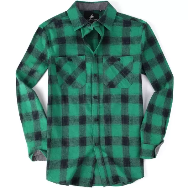 Alex Vando Mens Button Down Shirts Regular Fit Long Sleeve Casual Plaid Flannel Shirt