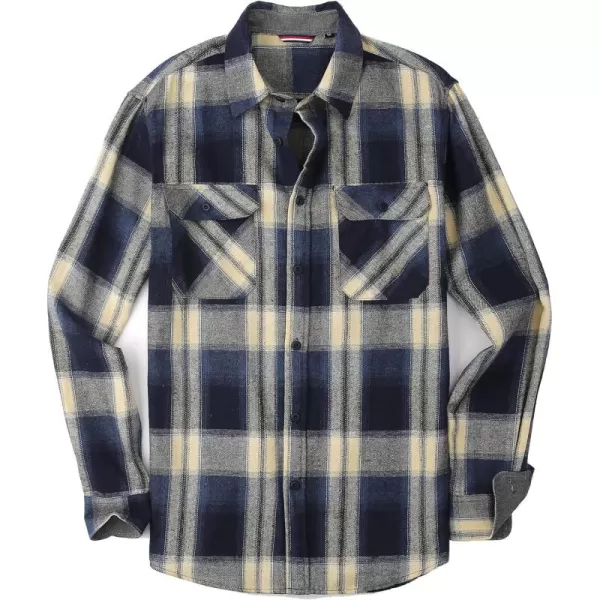 Alex Vando Mens Button Down Shirts Regular Fit Long Sleeve Casual Plaid Flannel Shirt