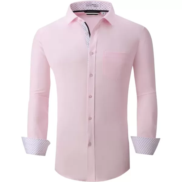 Alex Vando Mens Dress Shirt Wrinkle Free Regular Fit 4-Way Stretch Button Down Shirts