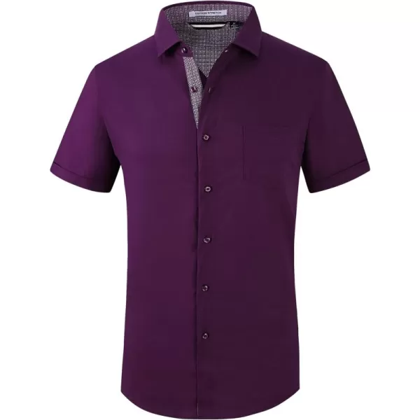 Alex Vando Mens Dress Shirts Casual Regular Fit Short Sleeve Men Button Down Shirt