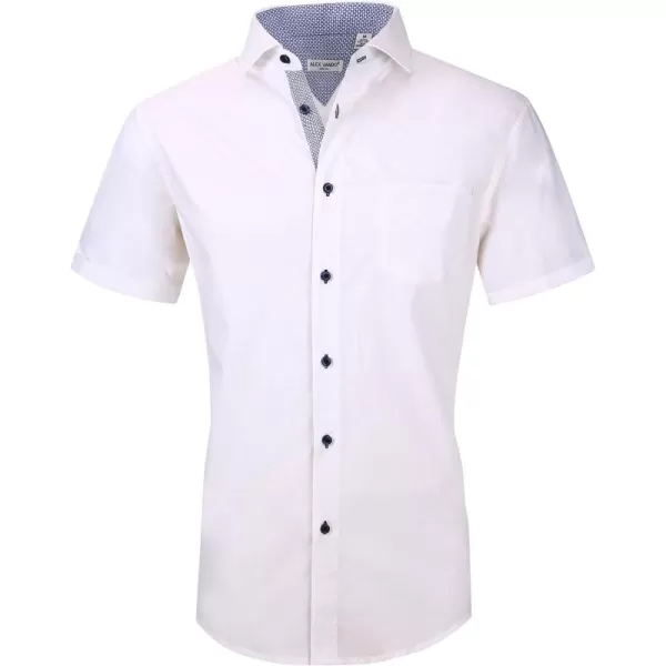 Alex Vando Mens Dress Shirts Casual Regular Fit Short Sleeve Men Button Down Shirt