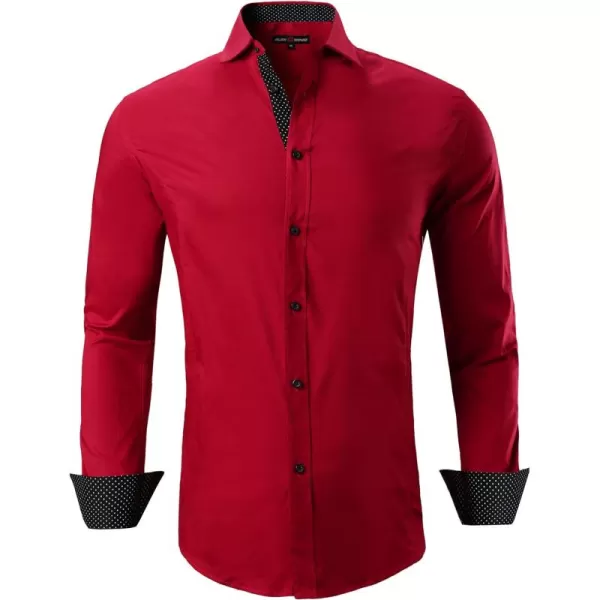 Alex Vando Mens Dress Shirts Regular Fit Long Sleeve Stretch Business Dress Shirts for Men