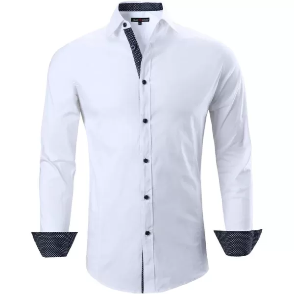 Alex Vando Mens Dress Shirts Regular Fit Long Sleeve Stretch Business Dress Shirts for Men
