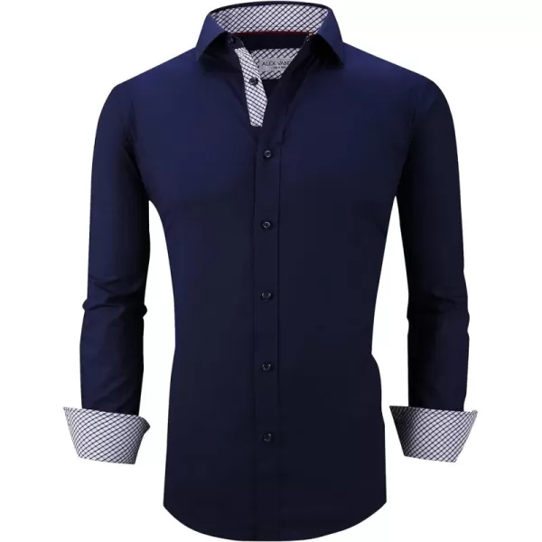Alex Vando Mens Dress Shirts Regular Fit Long Sleeve Stretch Business Dress Shirts for Men