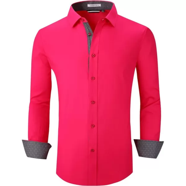 Alex Vando Mens Dress Shirts Regular Fit Long Sleeve Stretch Business Dress Shirts for Men