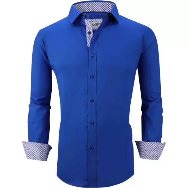 Alex Vando Mens Dress Shirts Regular Fit Long Sleeve Stretch Business Dress Shirts for Men