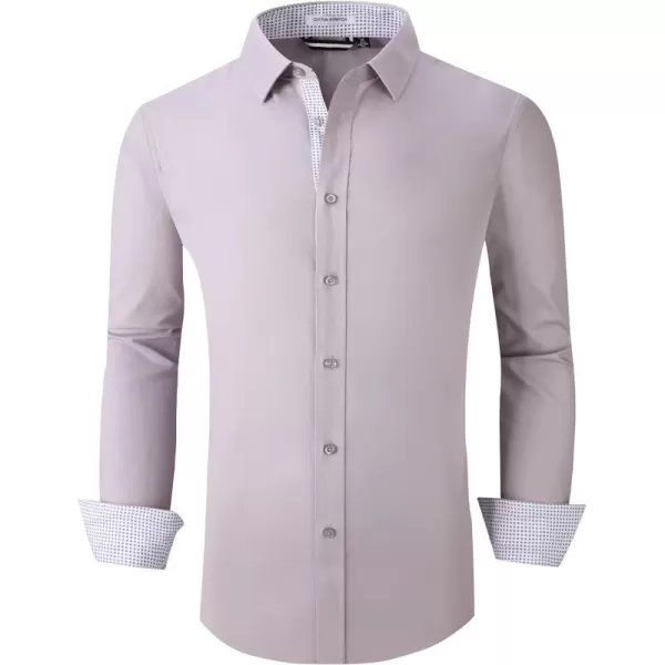 Alex Vando Mens Dress Shirts Regular Fit Long Sleeve Stretch Business Dress Shirts for Men