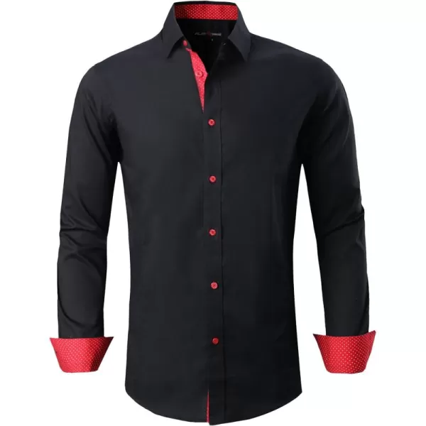 Alex Vando Mens Dress Shirts Regular Fit Long Sleeve Stretch Business Dress Shirts for Men